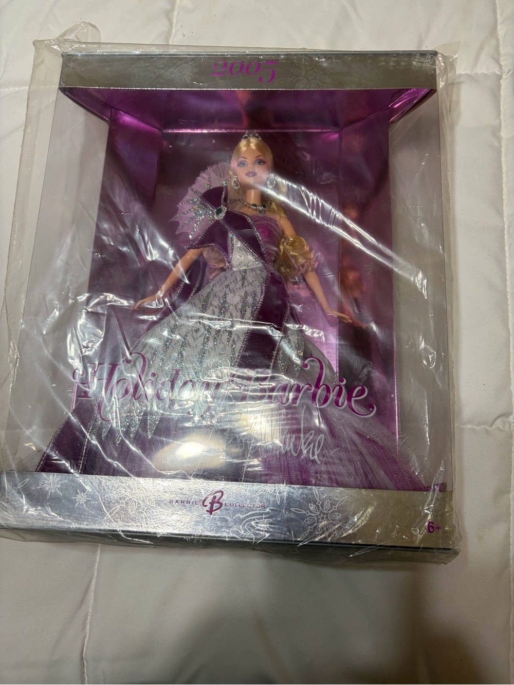 Mattel Barbie Holiday Doll in Purple and Silver Gown